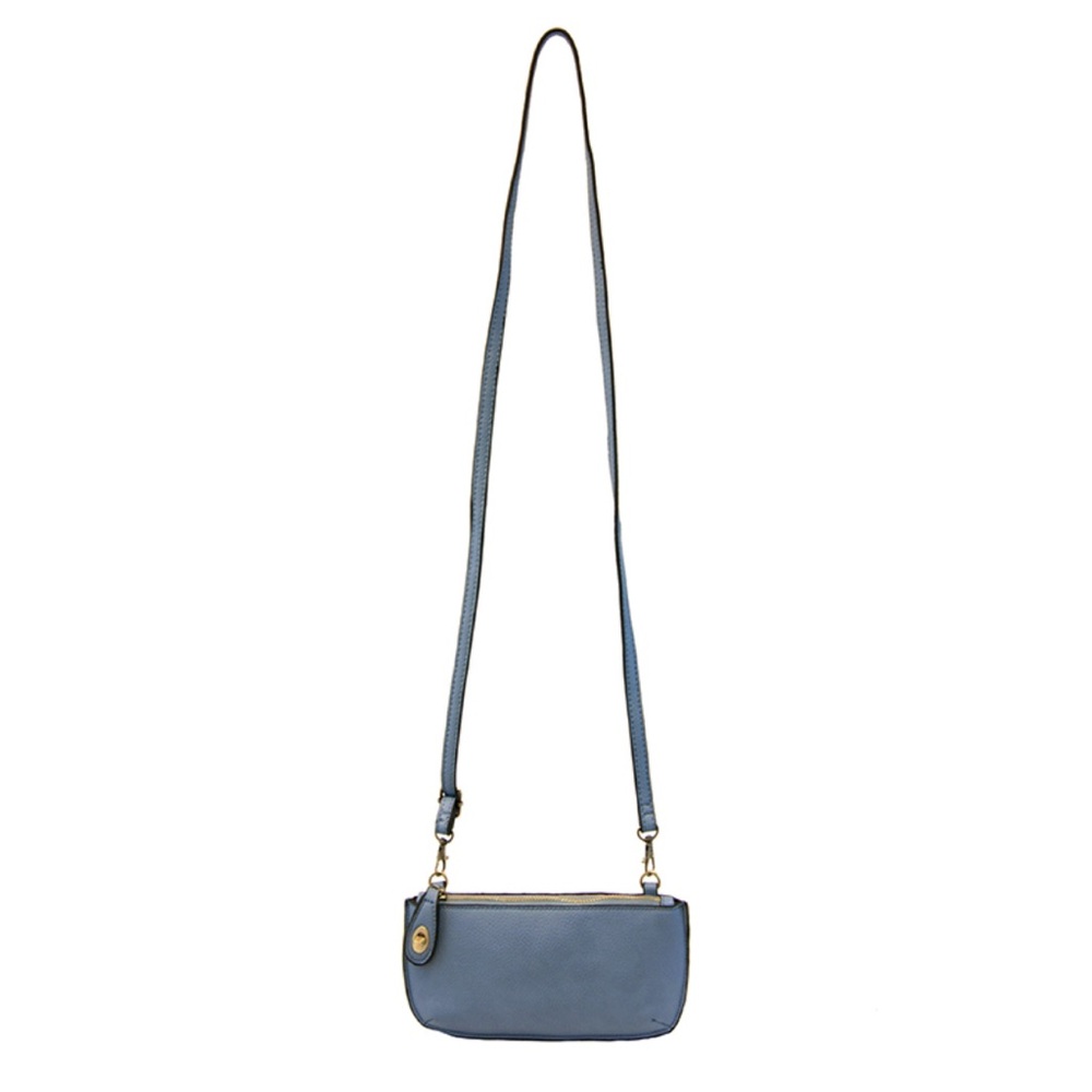 Joy Susan Blue Mini Crossbody Wristlet Clutch Bag